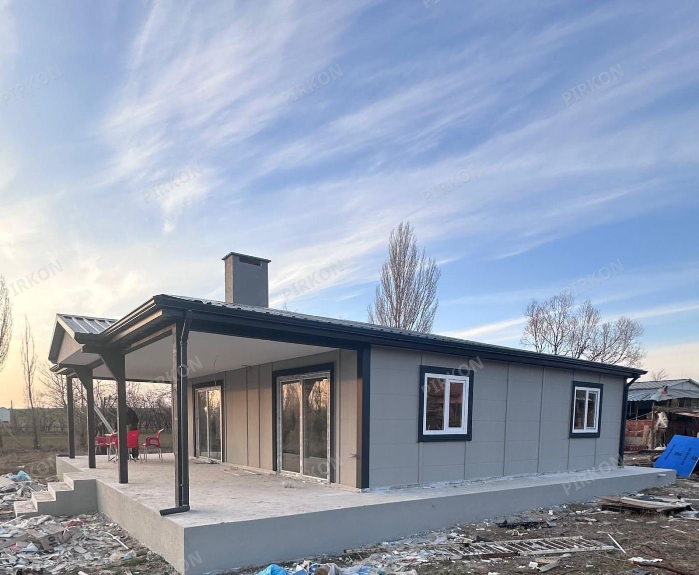 128 m² Prefabrik Ev