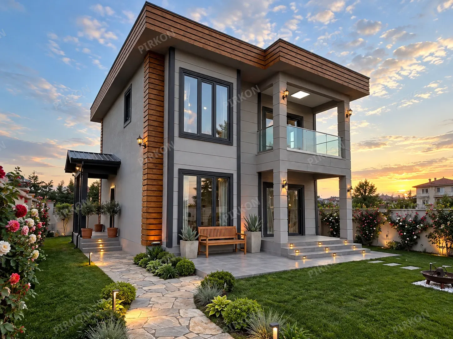 146 m²  İki  Katlı Hafif Çelik Evler