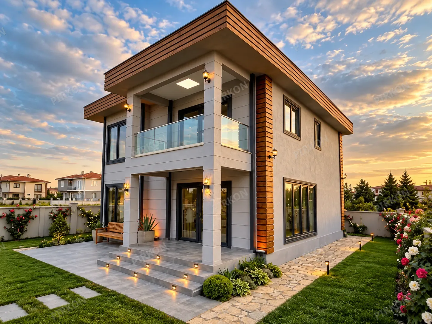 146 m²  İki  Katlı Hafif Çelik Evler