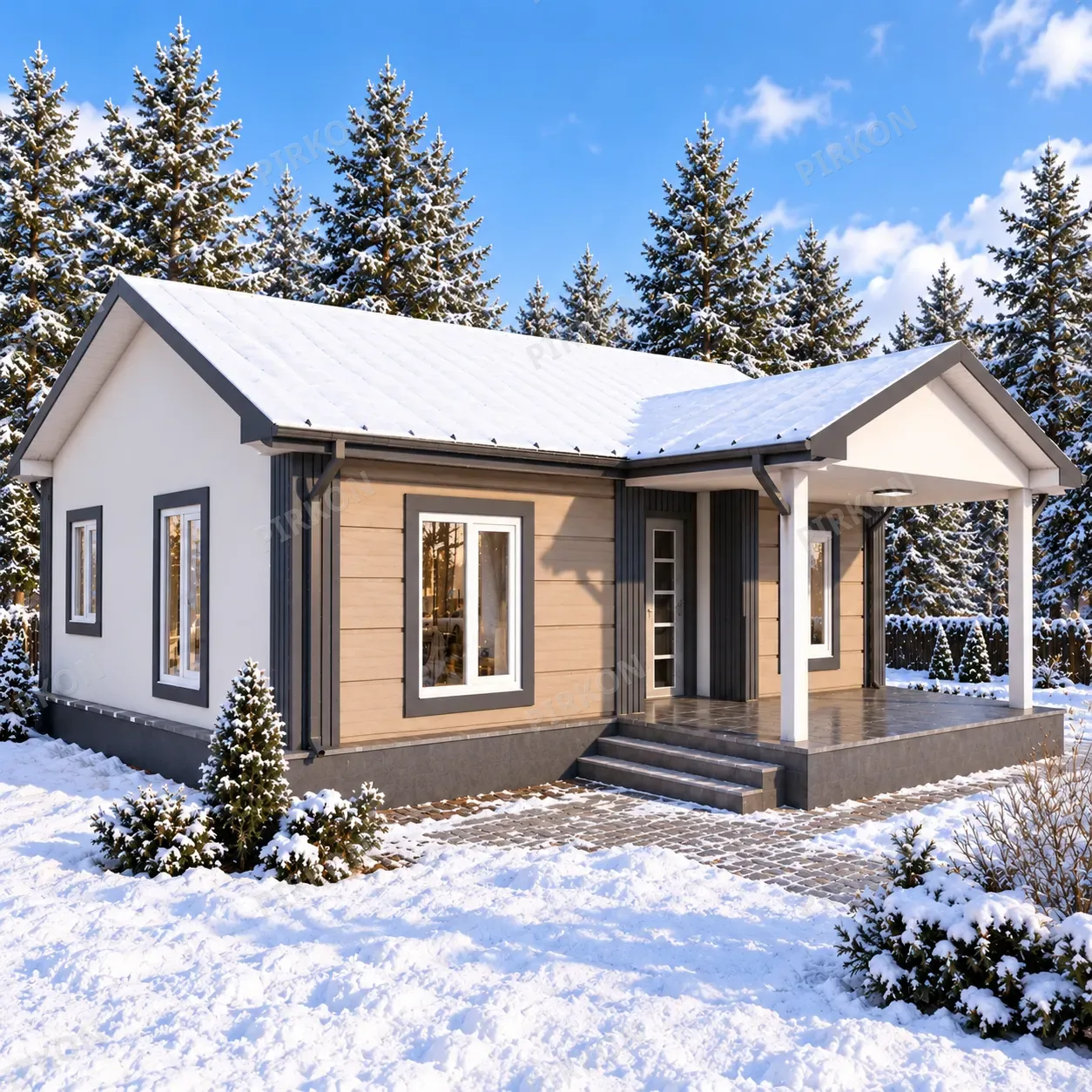106 m² Tek Katlı Hafif Çelik Ev 