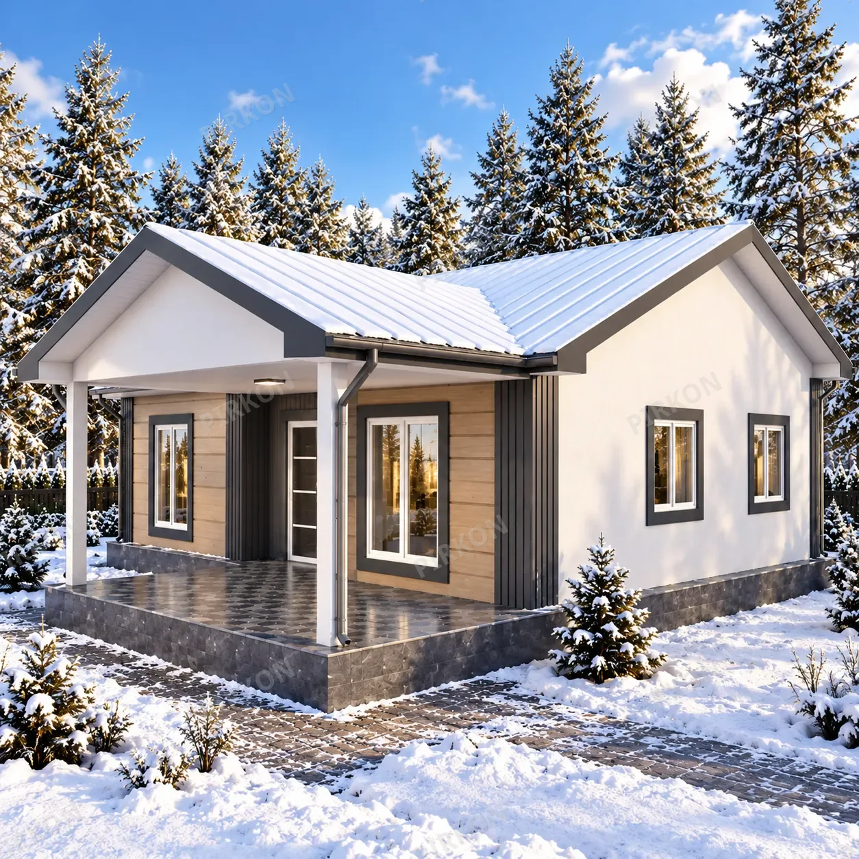 106 m² Tek Katlı Hafif Çelik Ev 