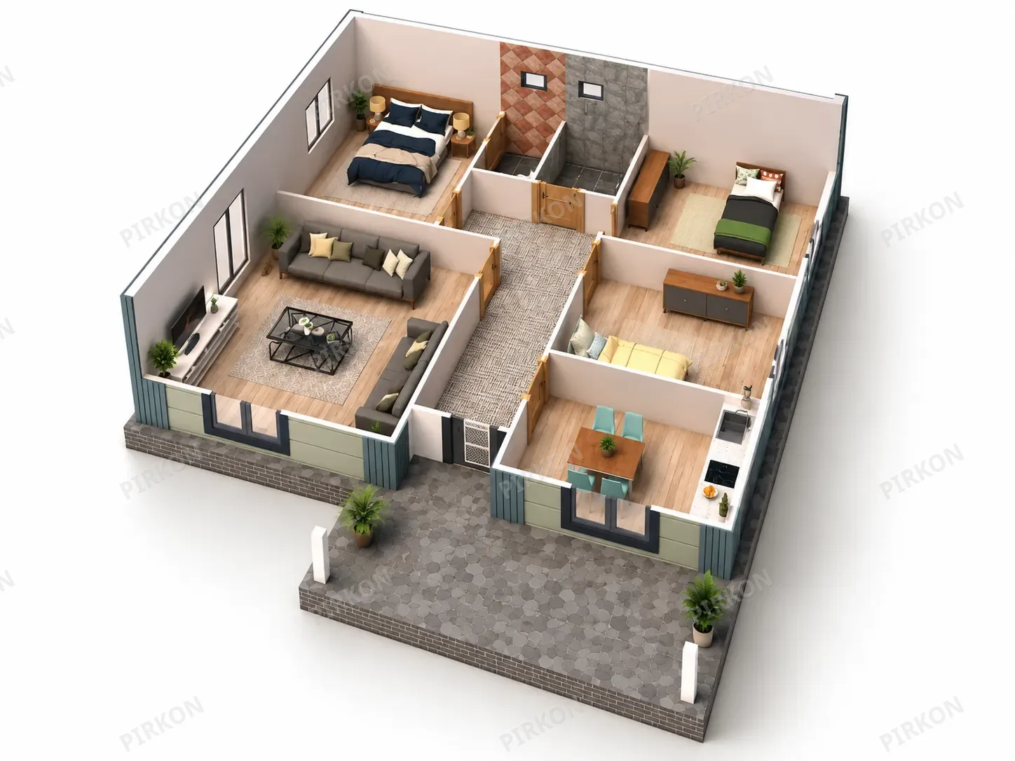 106 m² Tek Katlı Hafif Çelik Ev 