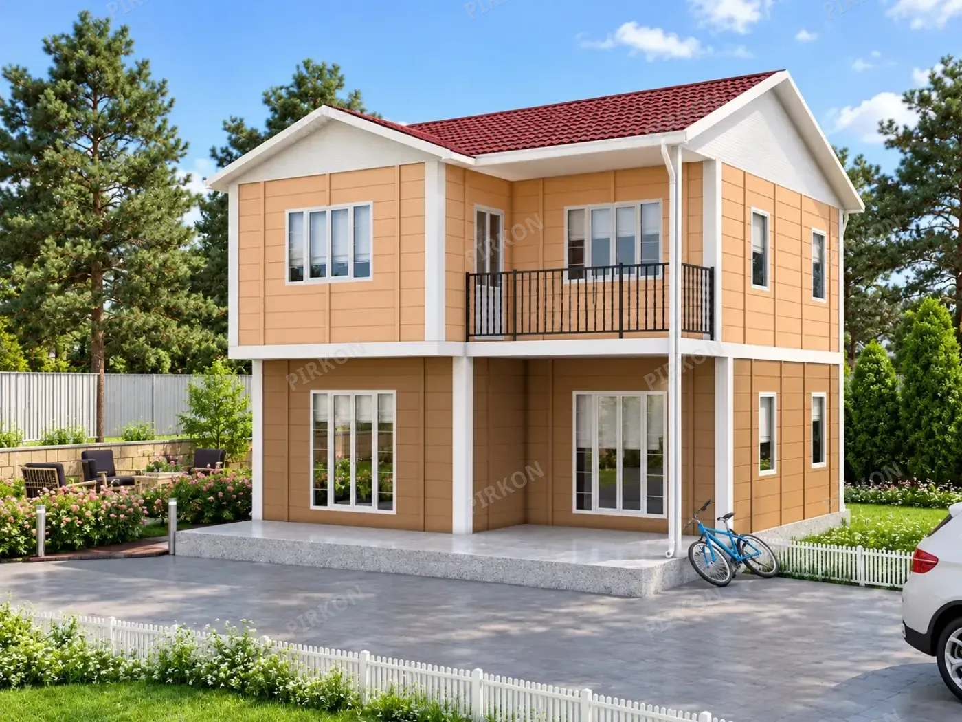 122 m² İki Katlı Prefabrik  Ev