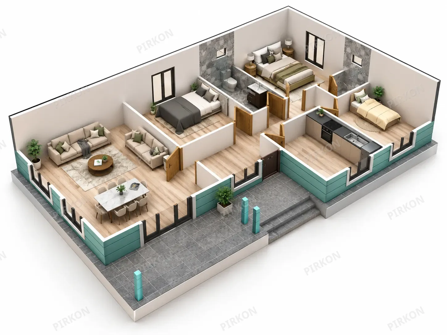123 m² Tek Katlı Hafif Çelik Ev