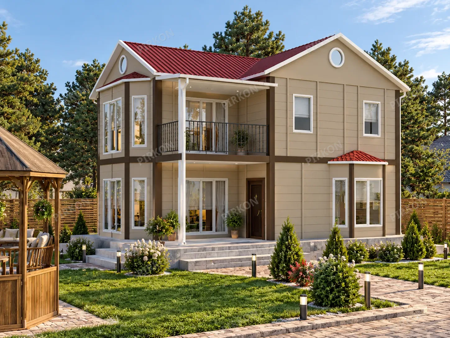 131  m² İki Katlı Prefabrik  Ev