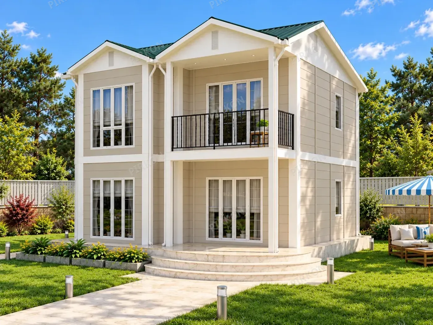 136 m² İki Katlı Prefabrik  Ev 
