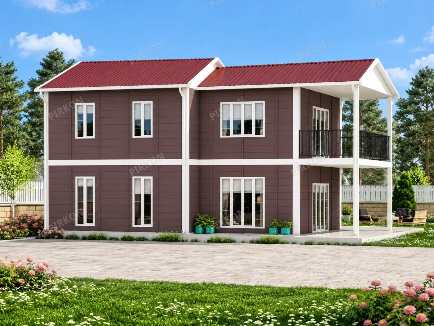 165 m² İki Katlı Prefabrik  Ev