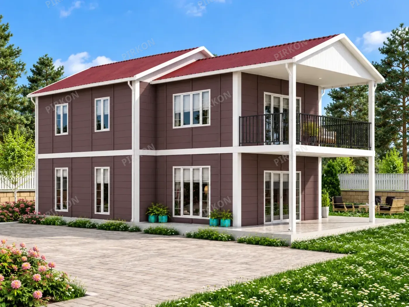 165 m² İki Katlı Prefabrik  Ev