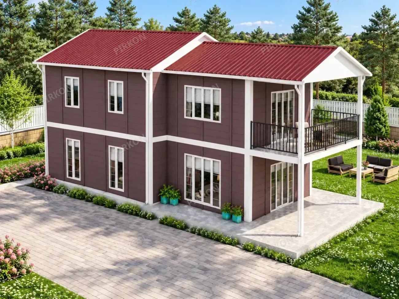 165 m² İki Katlı Prefabrik  Ev