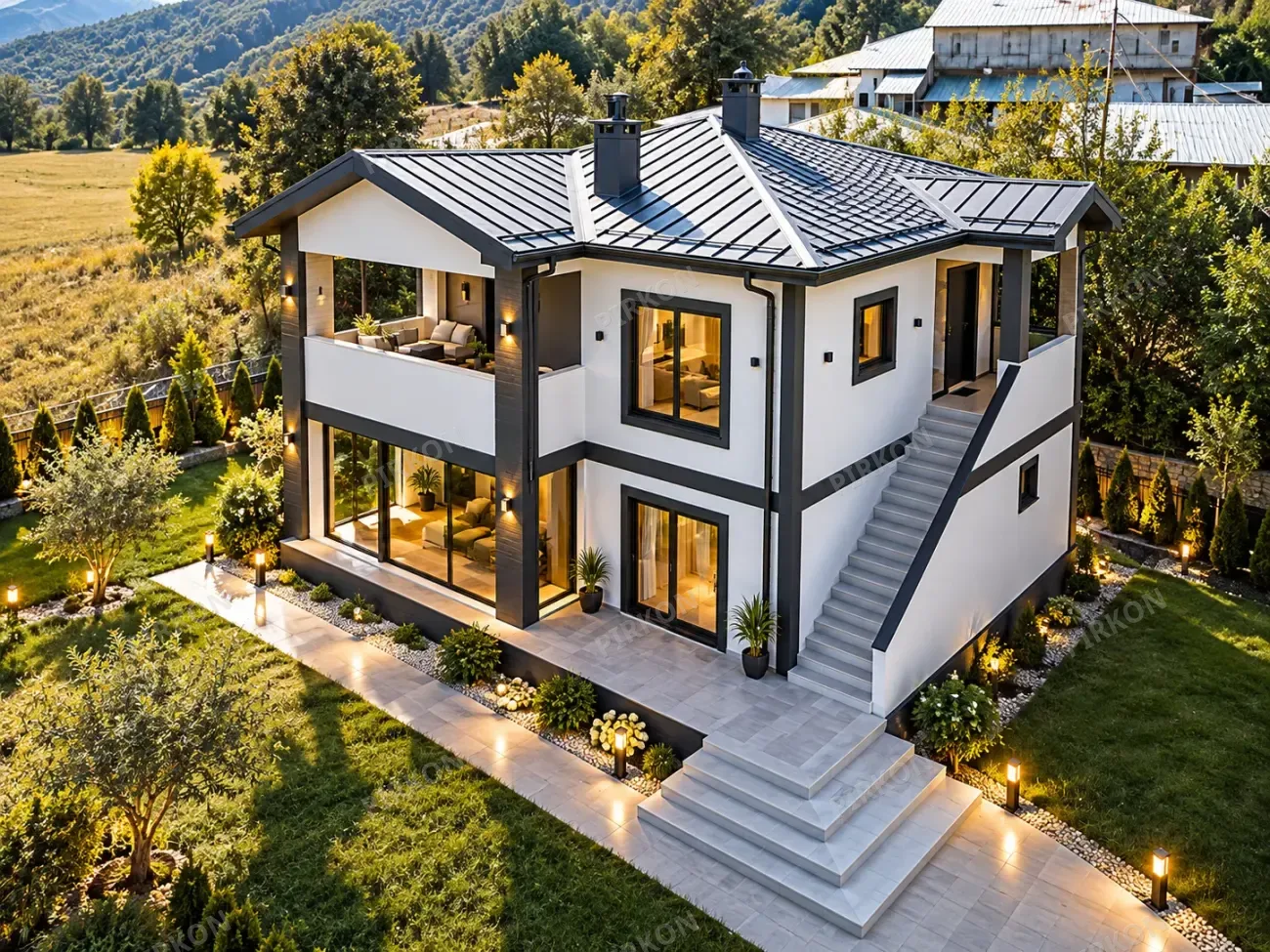 202 m² İki Katlı Çelik Ev
