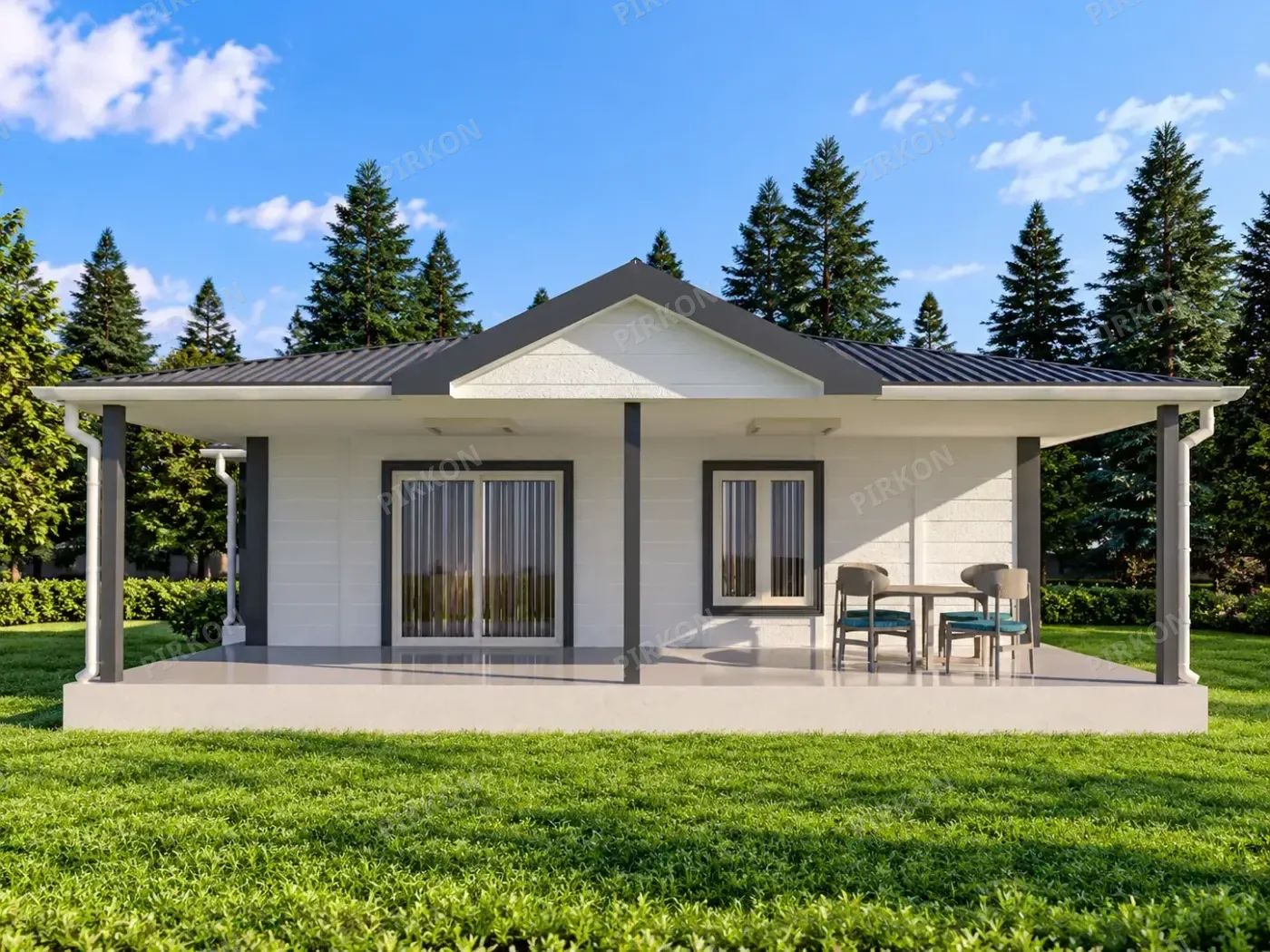 101 m² Tek Katlı Prefabrik  Ev