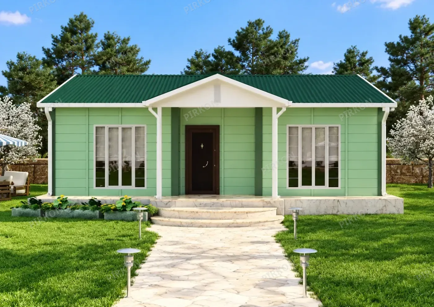 74 m² Tek Katlı Prefabrik  Ev