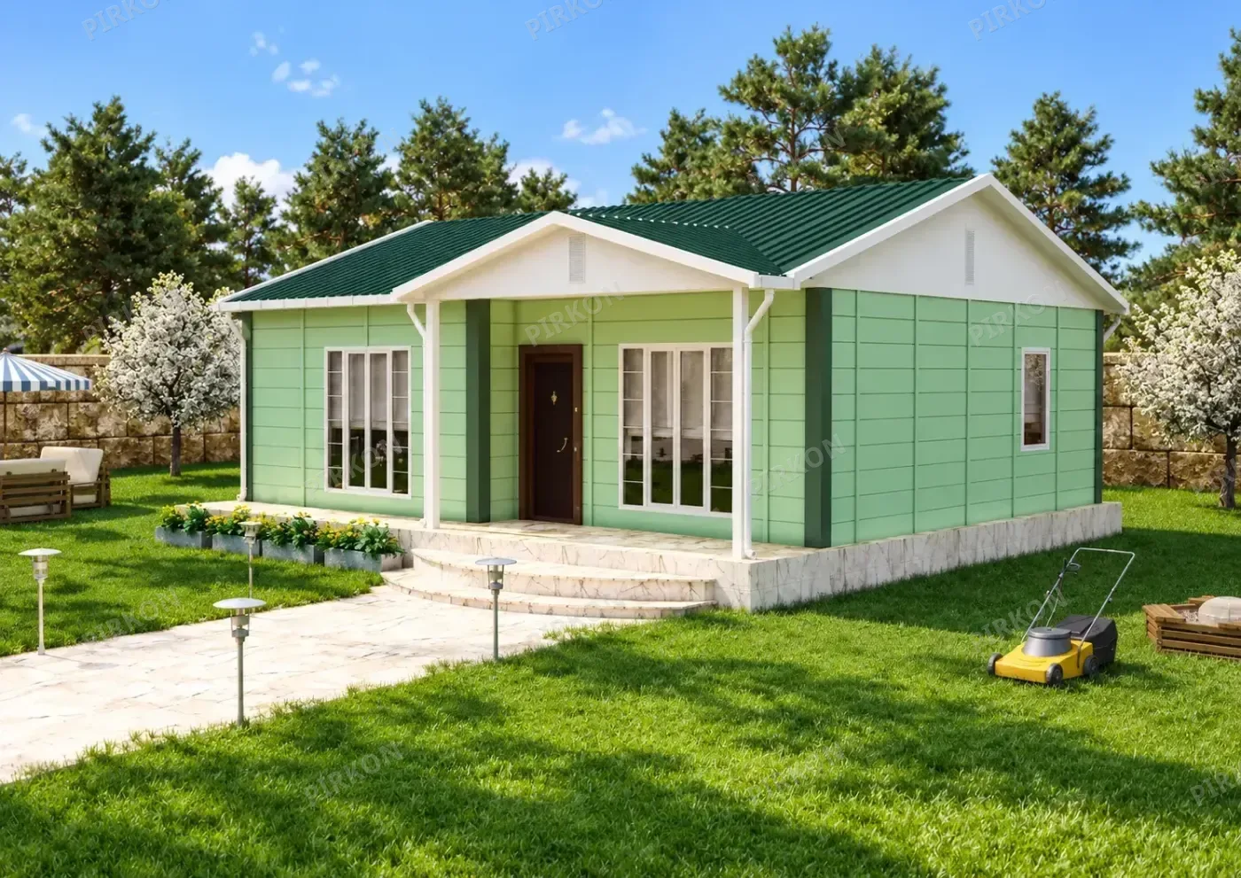 74 m² Tek Katlı Prefabrik  Ev