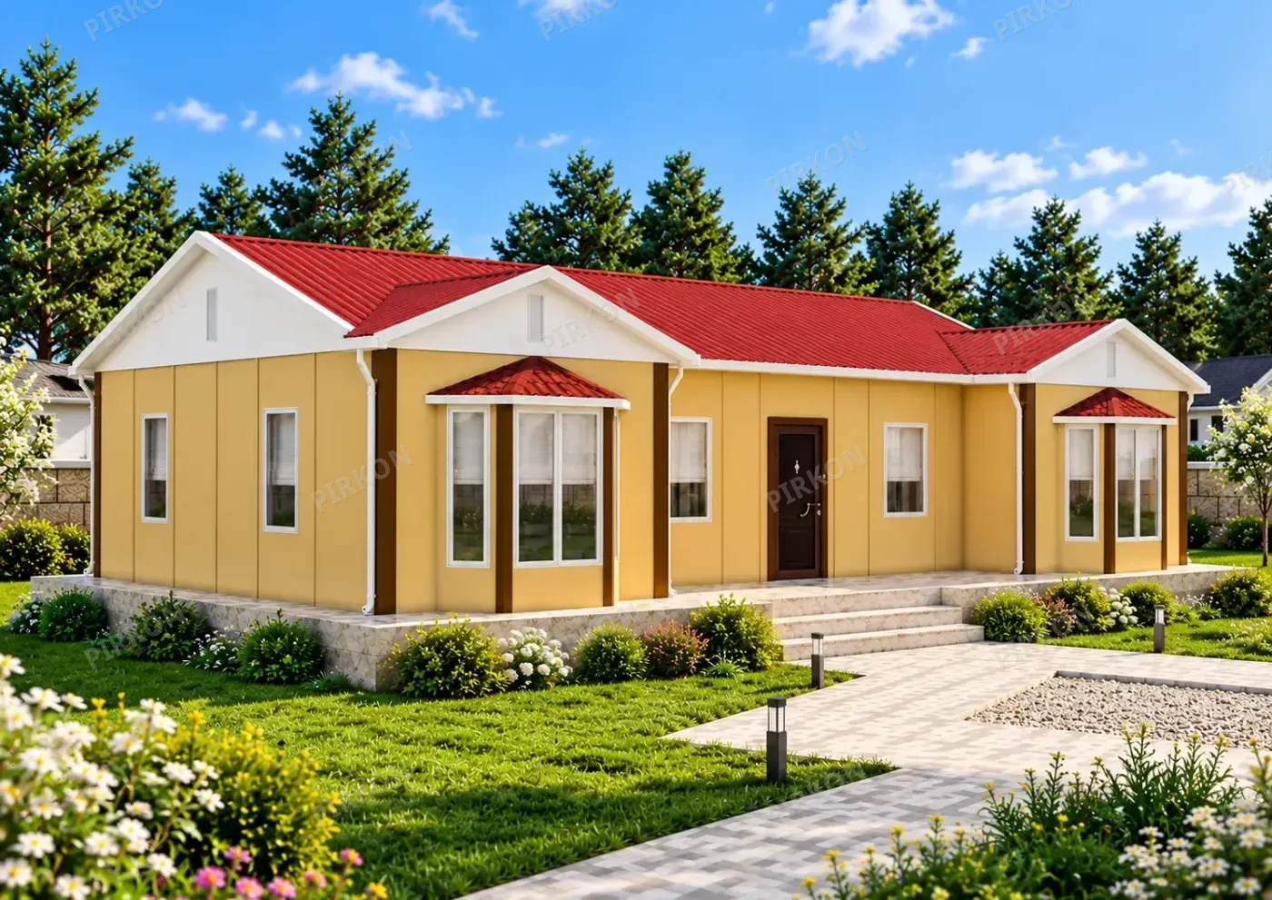 98  m² Tek Katlı Prefabrik  Ev 