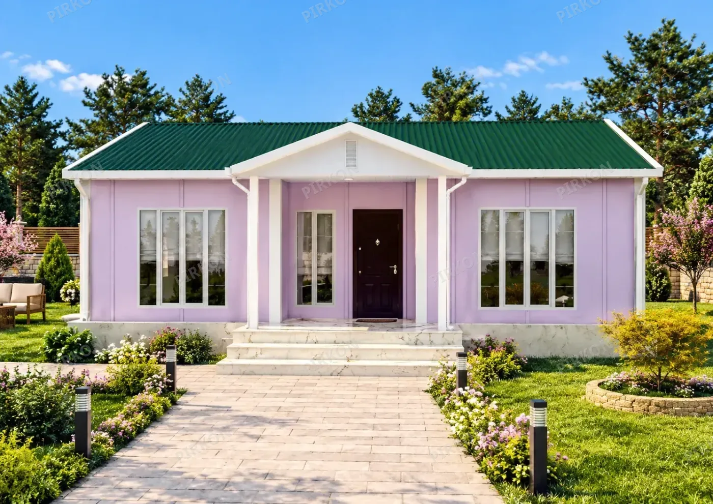 96 m² Tek Katlı Prefabrik  Ev