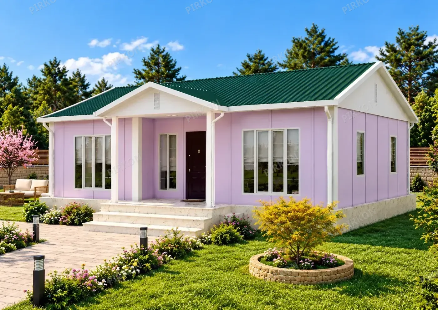 96 m² Tek Katlı Prefabrik  Ev