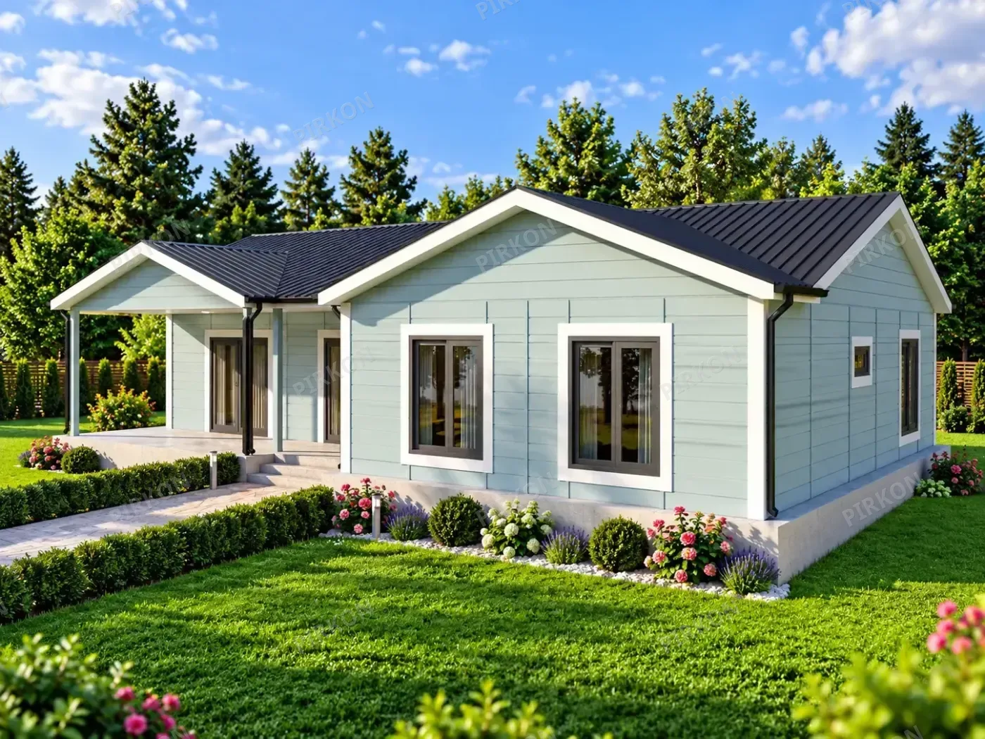 123 m² Tek Katlı Prefabrik  Ev