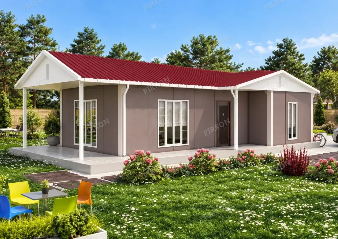 80 m² Tek Katlı Prefabrik  Ev