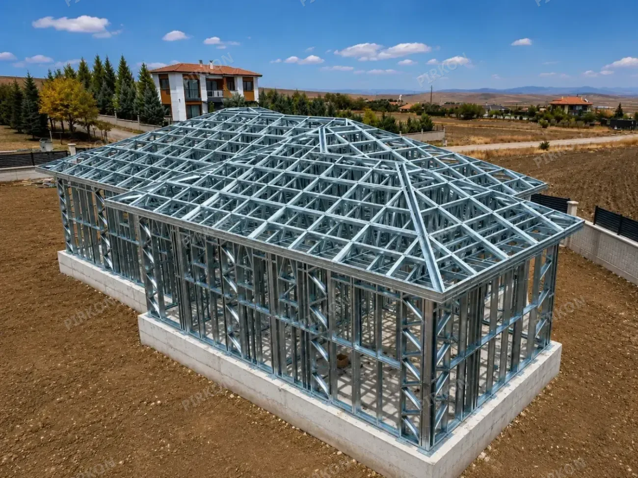 163 m2 Tek Katlı  Hafif Çelik Villa