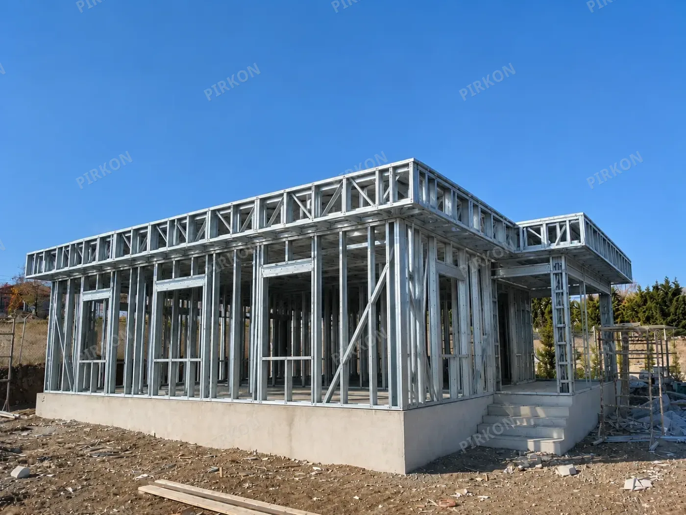 135 m²  Tek Katlı Hafif Çelik Villa 