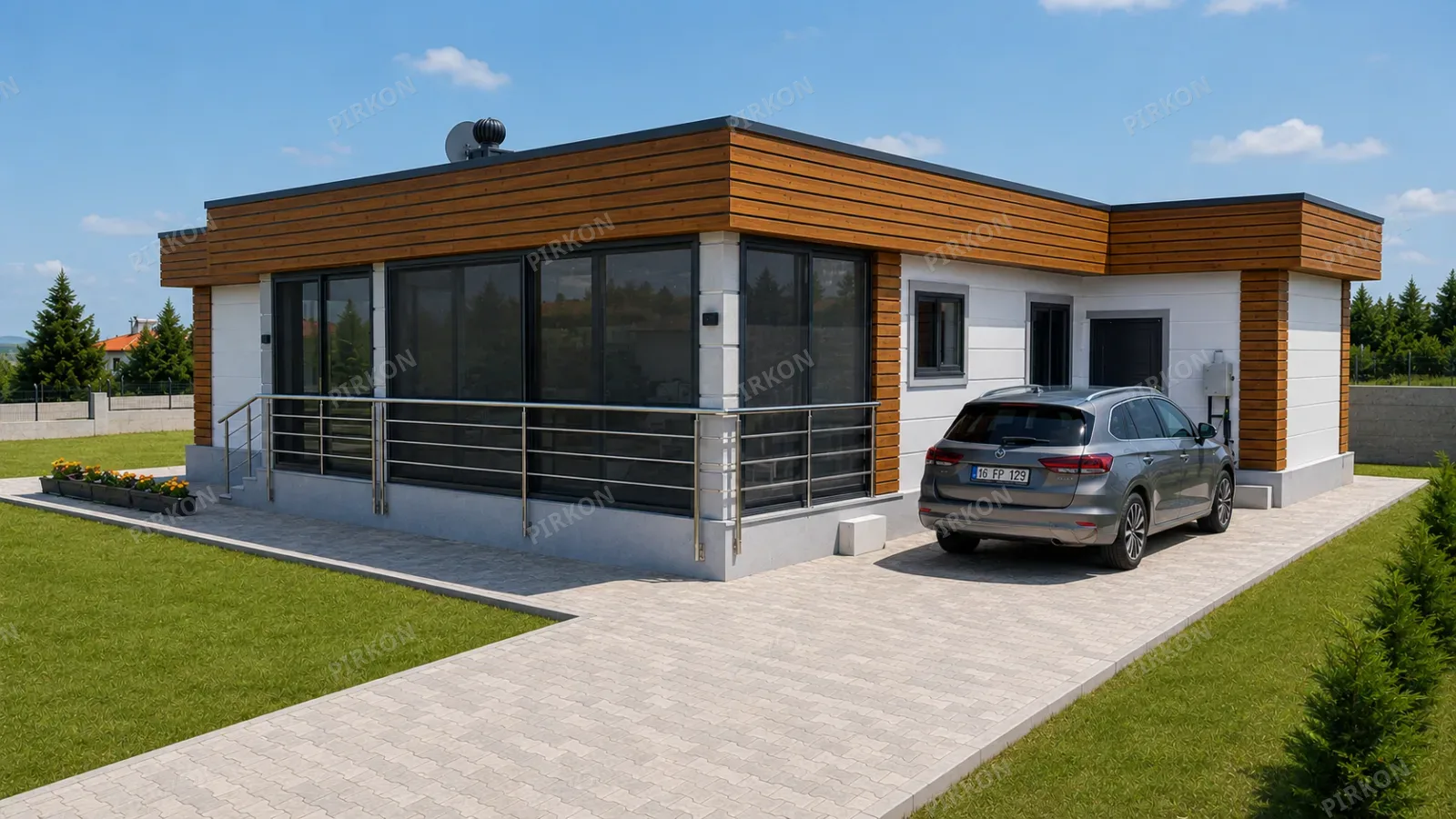 135 m²  Tek Katlı Hafif Çelik Villa 