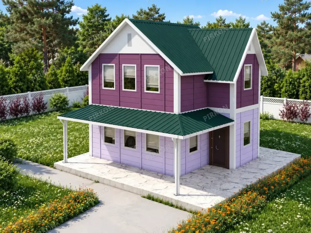 101 m² İki Katlı Prefabrik  Ev