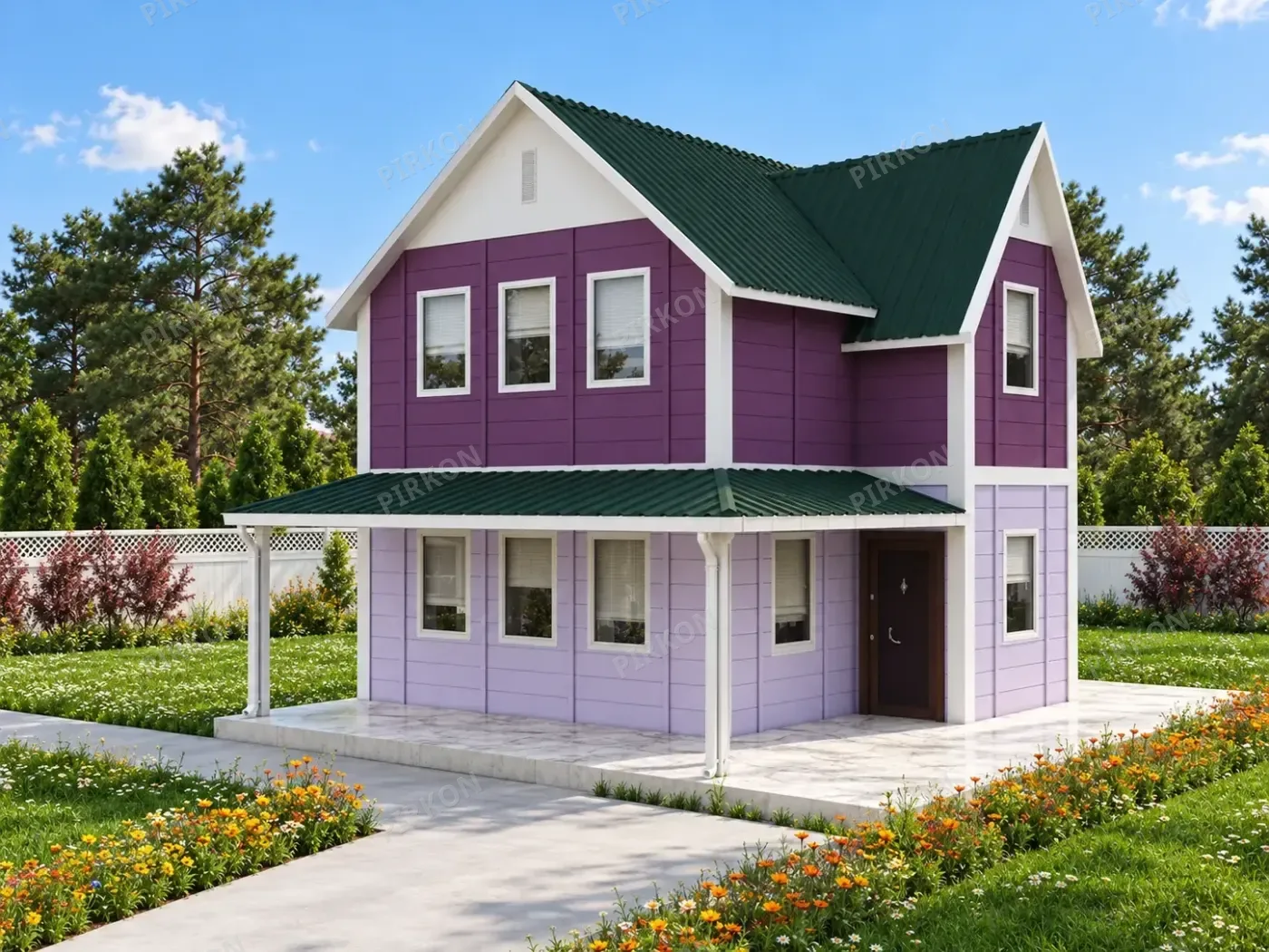 101 m² İki Katlı Prefabrik  Ev