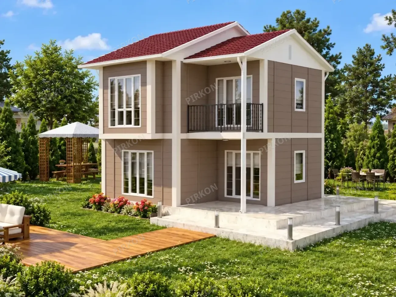 90 m² İki Katlı Prefabrik  Ev